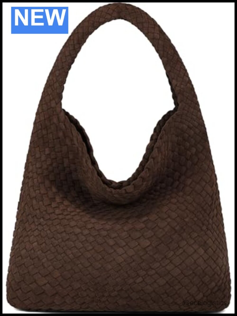 Queenoris Woven Tote Bag for Women Vegan Leather Hobo Shoulder Bag
